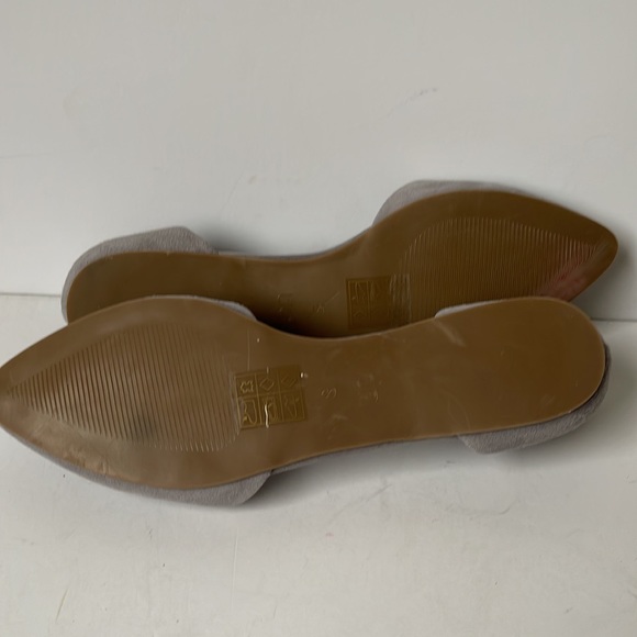 UO Urban Outfitters Pointed Toe Suede D’Orsay Ballet Flats in Grey 8 - Picture 5 of 6